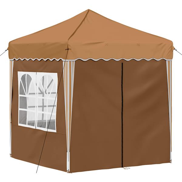Grote foto vidaxl pop up feesttent beige 195 x 195 x 245 cm oxford stof tuin en terras overige tuin en terras