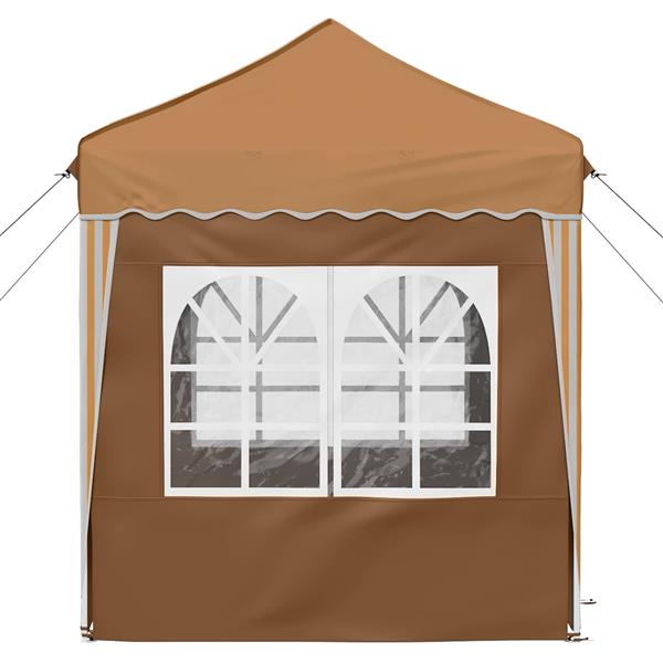 Grote foto vidaxl pop up feesttent beige 195 x 195 x 245 cm oxford stof tuin en terras overige tuin en terras