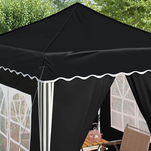 Grote foto vidaxl pop up feesttent antraciet 195 x 195 x 245 cm oxford stof tuin en terras overige tuin en terras