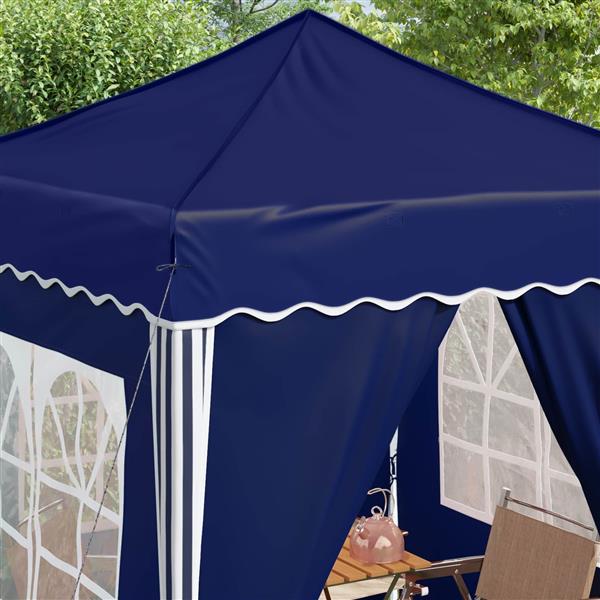 Grote foto vidaxl pop up feesttent blauw 195 x 195 x 245 cm oxford stof tuin en terras overige tuin en terras