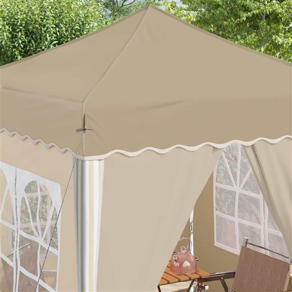 Grote foto vidaxl pop up feesttent cr me 195 x 195 x 245 cm tuin en terras overige tuin en terras