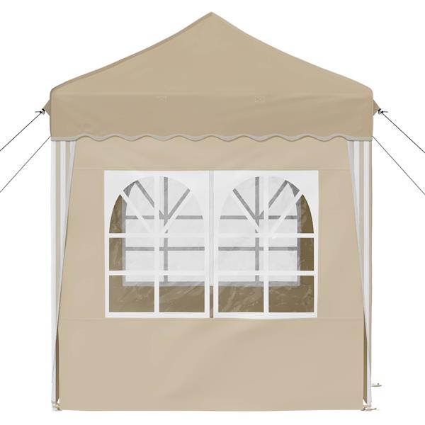 Grote foto vidaxl pop up feesttent cr me 195 x 195 x 245 cm tuin en terras overige tuin en terras