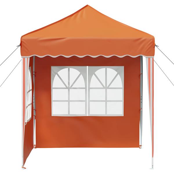 Grote foto vidaxl pop up feesttent oranje 195 x 195 x 245 cm tuin en terras overige tuin en terras