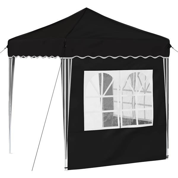 Grote foto vidaxl pop up feesttent zwart 195 x 195 x 245 cm tuin en terras overige tuin en terras
