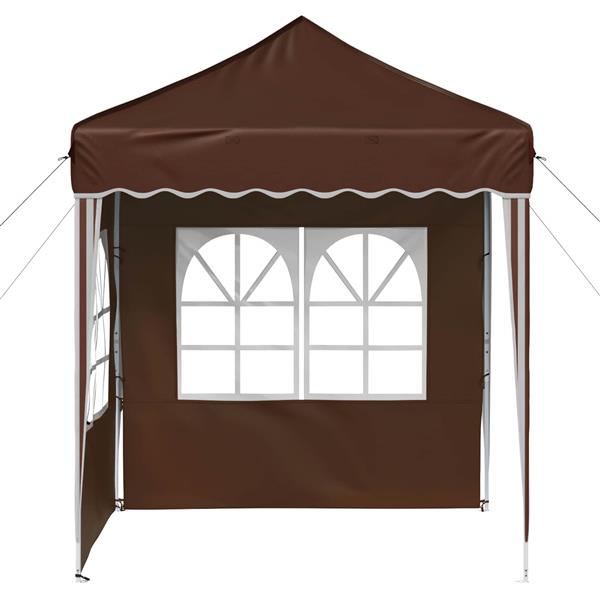 Grote foto vidaxl pop up feesttent bruin 195 x 195 x 245 cm oxford stof tuin en terras overige tuin en terras