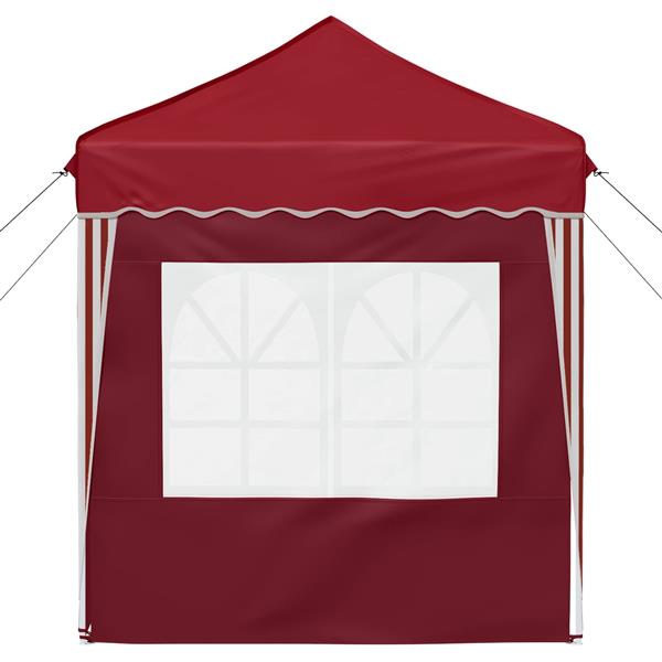 Grote foto vidaxl pop up feesttent bordeauxrood 195 x 195 x 245 cm tuin en terras overige tuin en terras