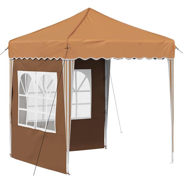 Grote foto vidaxl pop up feesttent beige 195 x 195 x 245 cm oxford stof tuin en terras overige tuin en terras