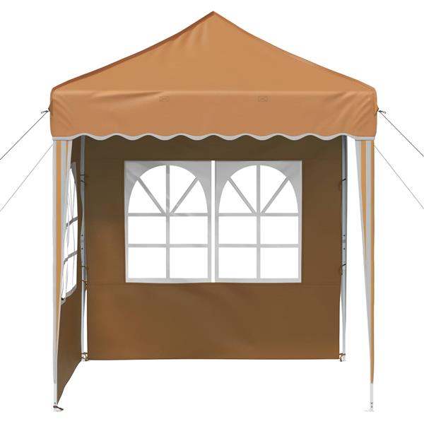 Grote foto vidaxl pop up feesttent beige 195 x 195 x 245 cm oxford stof tuin en terras overige tuin en terras