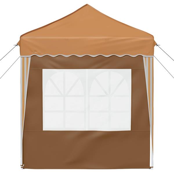 Grote foto vidaxl pop up feesttent beige 195 x 195 x 245 cm oxford stof tuin en terras overige tuin en terras