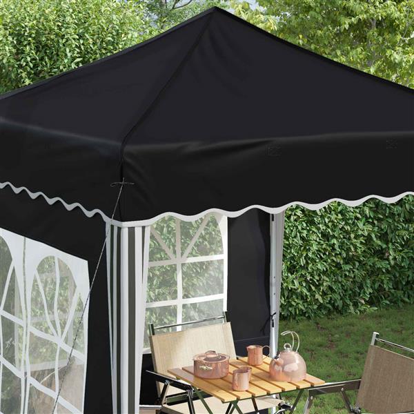 Grote foto vidaxl pop up feesttent antraciet 195 x 195 x 245 cm oxford stof tuin en terras overige tuin en terras