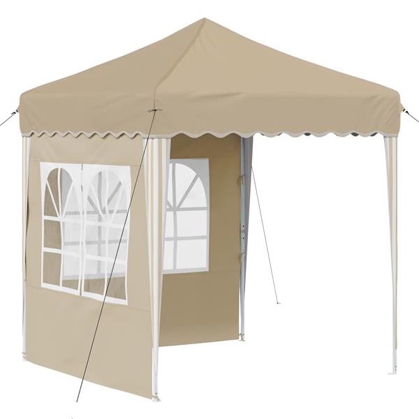 Grote foto vidaxl pop up feesttent cr me 195 x 195 x 245 cm oxford stof tuin en terras overige tuin en terras