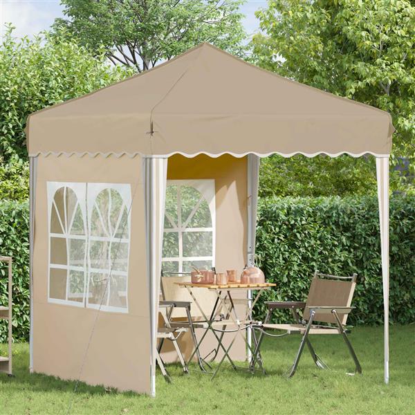 Grote foto vidaxl pop up feesttent cr me 195 x 195 x 245 cm oxford stof tuin en terras overige tuin en terras