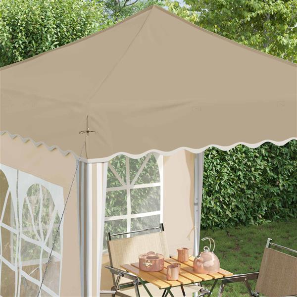 Grote foto vidaxl pop up feesttent cr me 195 x 195 x 245 cm oxford stof tuin en terras overige tuin en terras