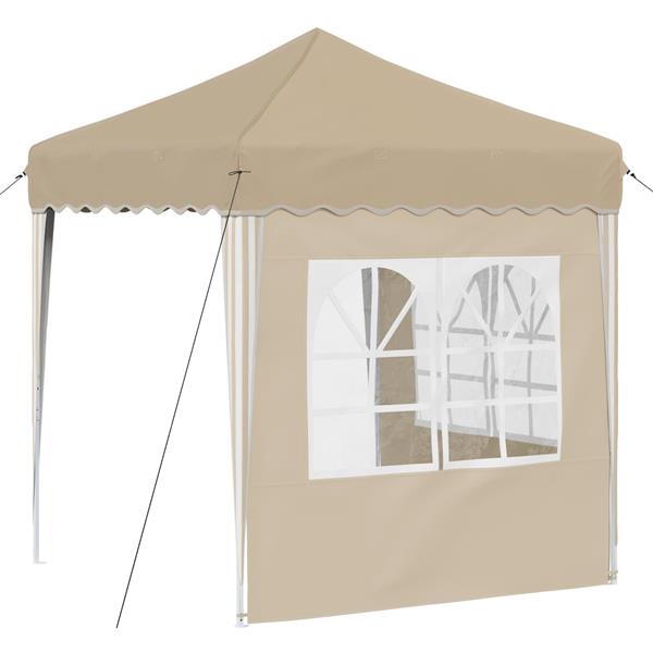 Grote foto vidaxl pop up feesttent cr me 195 x 195 x 245 cm oxford stof tuin en terras overige tuin en terras