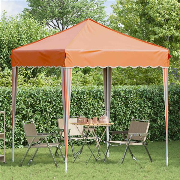 Grote foto vidaxl pop up feesttent oranje 195 x 195 x 245 cm oxford stof tuin en terras overige tuin en terras