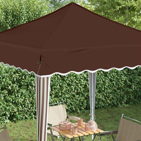Grote foto vidaxl pop up feesttent bruin 195 x 195 x 245 cm tuin en terras overige tuin en terras