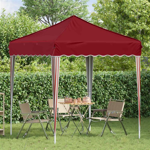Grote foto vidaxl pop up feesttent bordeauxrood 195 x 195 x 245 cm oxford stof tuin en terras overige tuin en terras