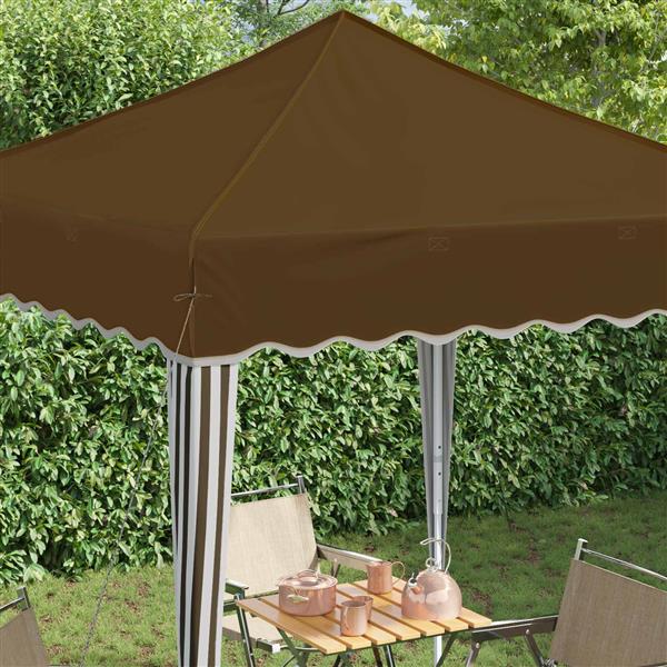 Grote foto vidaxl pop up feesttent taupe 195 x 195 x 245 cm oxford stof tuin en terras overige tuin en terras