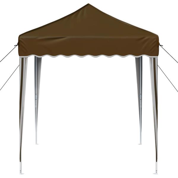 Grote foto vidaxl pop up feesttent taupe 195 x 195 x 245 cm oxford stof tuin en terras overige tuin en terras