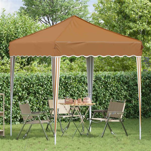 Grote foto vidaxl pop up feesttent beige 195 x 195 x 245 cm oxford stof tuin en terras overige tuin en terras