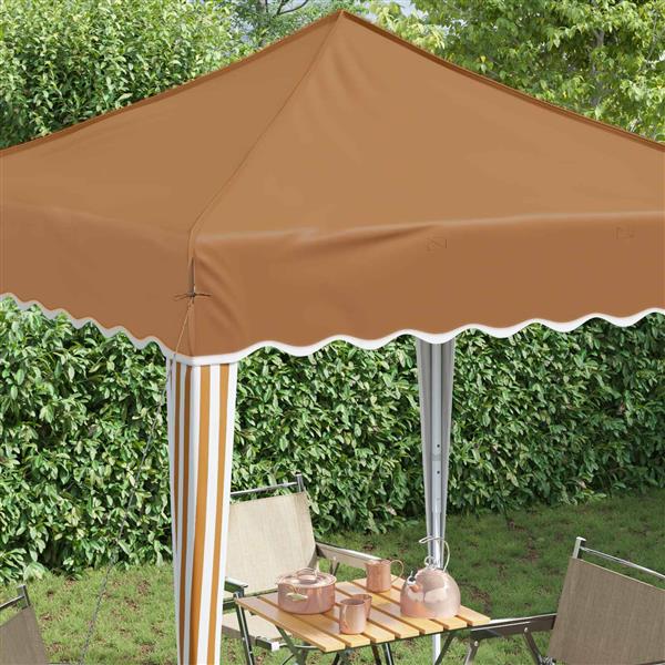 Grote foto vidaxl pop up feesttent beige 195 x 195 x 245 cm oxford stof tuin en terras overige tuin en terras