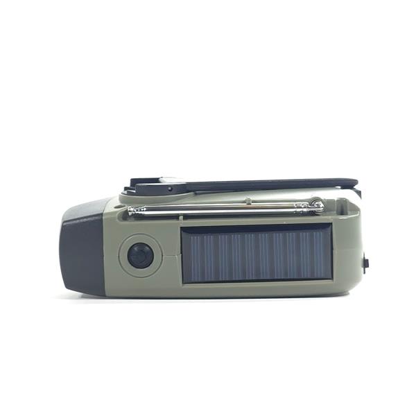 Grote foto slimlogy r3 mini 2000 mah noodradio nood zaklamp laadbaar met crank olijfgroen telecommunicatie batterijen en accu