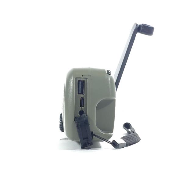 Grote foto slimlogy r3 mini 2000 mah noodradio nood zaklamp laadbaar met crank olijfgroen telecommunicatie batterijen en accu