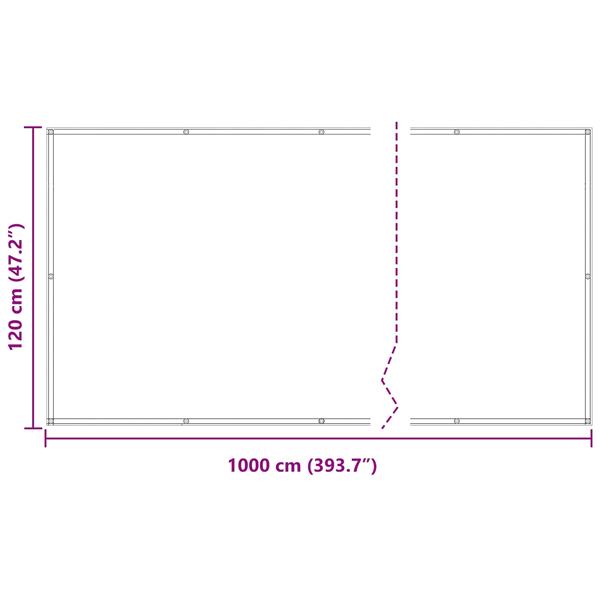 Grote foto vidaxl balkon scherm lichtgrijs en wit. 120 x 1000 cm tuin en terras overige tuin en terras