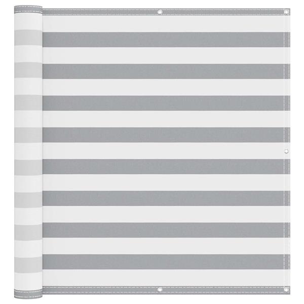 Grote foto vidaxl balkon scherm lichtgrijs en wit. 110 x 800 cm oxford stof tuin en terras overige tuin en terras