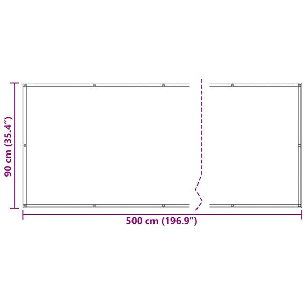 Grote foto vidaxl balkon scherm lichtgrijs en wit. 90 x 500 cm tuin en terras overige tuin en terras