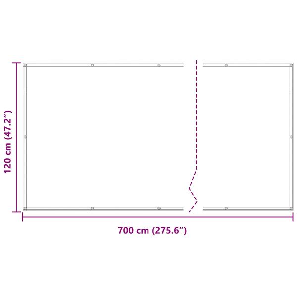 Grote foto vidaxl balkon scherm lichtgrijs en wit. 120 x 700 cm tuin en terras overige tuin en terras