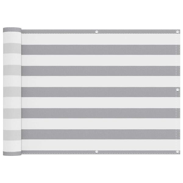 Grote foto vidaxl balkon scherm lichtgrijs en wit. 75 x 600 cm tuin en terras overige tuin en terras