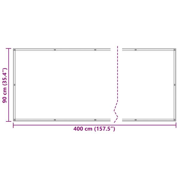 Grote foto vidaxl balkon scherm lichtgrijs en wit. 90 x 400 cm tuin en terras overige tuin en terras