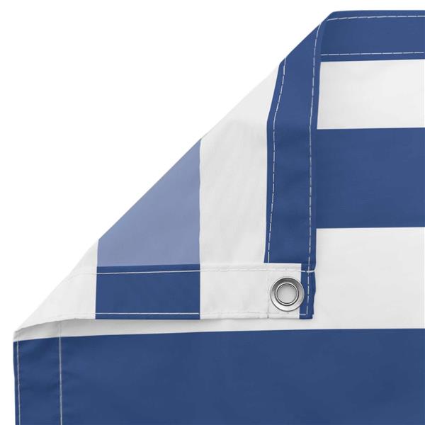 Grote foto vidaxl balkon scherm blauw en wit 120 x 200 cm pu gecoat oxford alu tuin en terras overige tuin en terras