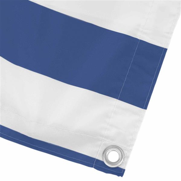 Grote foto vidaxl balkon scherm blauw en wit 75 x 200 cm pu gecoat oxford alu tuin en terras overige tuin en terras