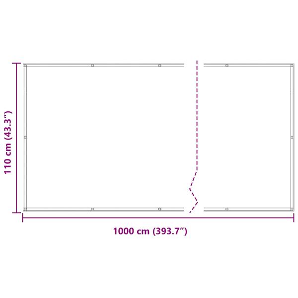 Grote foto vidaxl balkon scherm geel en wit 110 x 1000 cm oxford stof tuin en terras overige tuin en terras