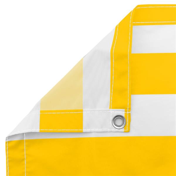 Grote foto vidaxl balkon scherm geel en wit 100 x 700 cm oxford stof tuin en terras overige tuin en terras