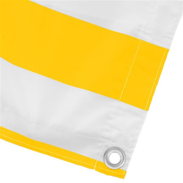 Grote foto vidaxl balkon scherm geel en wit 100 x 400 cm oxford stof tuin en terras overige tuin en terras