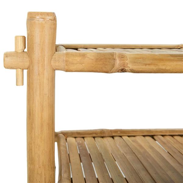 Grote foto vidaxl schoenenrek met plank naturel 6 laags bamboe huis en inrichting overige