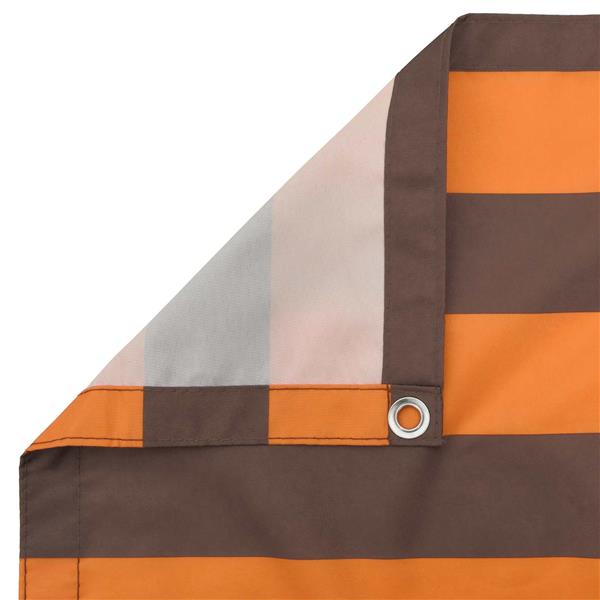 Grote foto vidaxl balkon scherm oranje en bruin 90 x 200 cm pu gecoat oxford alu tuin en terras overige tuin en terras