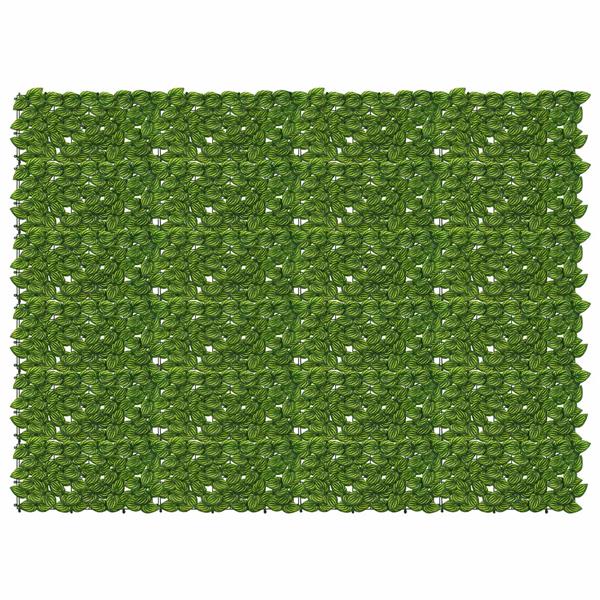Grote foto vidaxl balkonscherm met bladeren groen en geel 200 x 150 cm tuin en terras overige tuin en terras