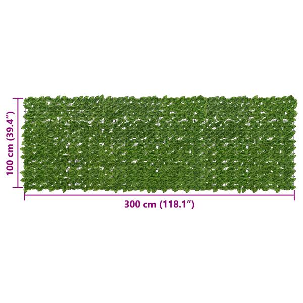 Grote foto vidaxl balkonscherm met bladeren groen en geel 300 x 100 cm tuin en terras overige tuin en terras