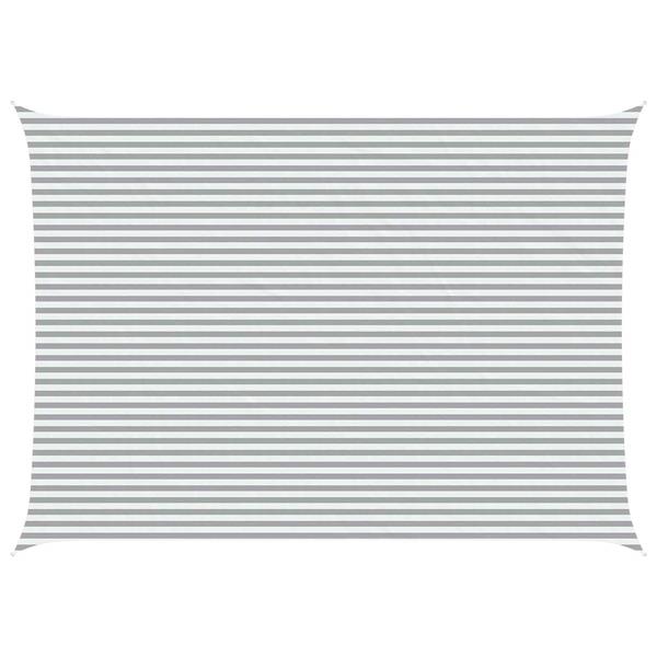 Grote foto vidaxl zonneschaduwzeil lichtgrijs en wit. 7 x 5 m tuin en terras overige tuin en terras