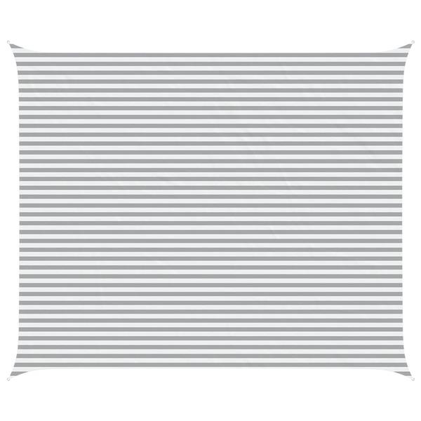 Grote foto vidaxl zonneschaduwzeil lichtgrijs en wit. 6 x 5 m tuin en terras overige tuin en terras