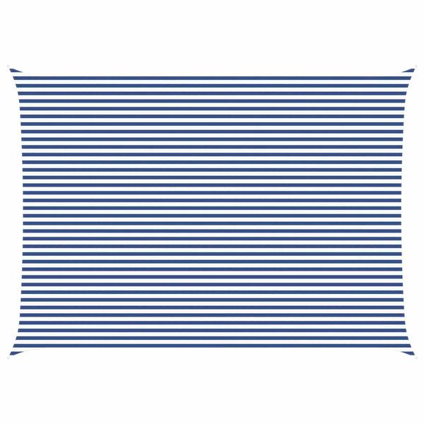 Grote foto vidaxl zonneschaduwzeil blauw en wit 7 x 5 m 100 polyester oxford tuin en terras overige tuin en terras