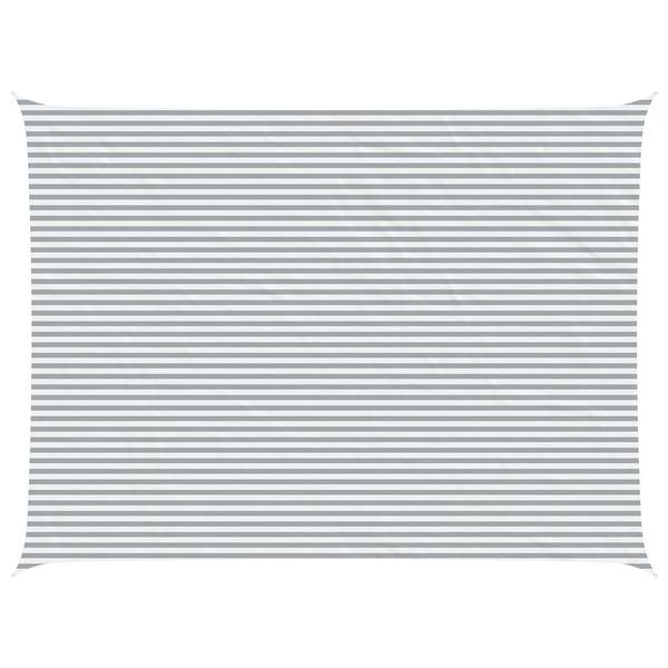 Grote foto vidaxl zonneschaduwzeil lichtgrijs en wit. 8 x 6 m tuin en terras overige tuin en terras