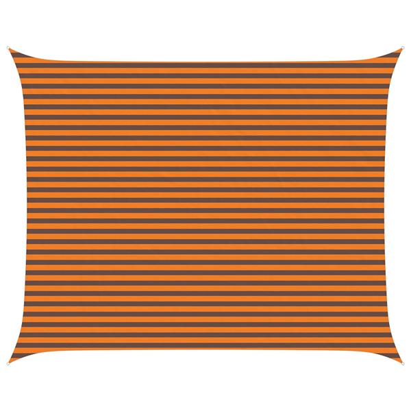 Grote foto vidaxl zonneschaduwzeil oranje en bruin 5 x 4 m 100 polyester oxford tuin en terras overige tuin en terras