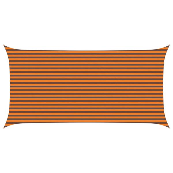 Grote foto vidaxl zonneschaduwzeil oranje en bruin 6 x 3 m 100 polyester oxford tuin en terras overige tuin en terras