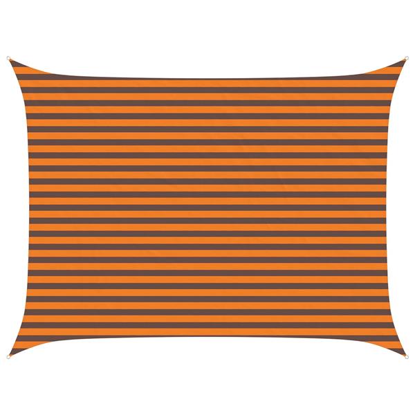 Grote foto vidaxl zonneschaduwzeil oranje en bruin 4 3 m 100 polyester oxford tuin en terras overige tuin en terras