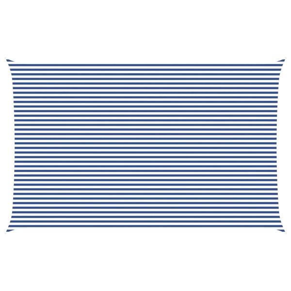 Grote foto vidaxl zonneschaduwzeil blauw en wit 8 x 5 m 100 polyester oxford tuin en terras overige tuin en terras